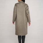 Reni Wool Coat with Removable Down Jacket in Dark Artichoke