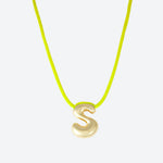 LA MOME BIJOU S Initial Joy Letter Necklace in Gold