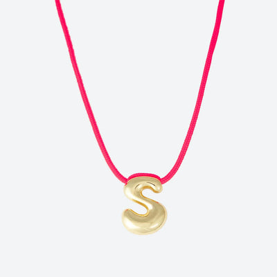 LA MOME BIJOU S Initial Joy Letter Necklace in Gold