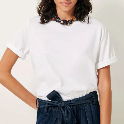 SESSUN Serge Oversize T-Shirt in Optical White