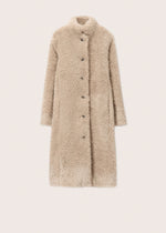 Vegan Furr Teddy Coat in Beige