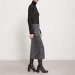 Longette Sequin Skirt in Smoke