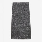 Longette Sequin Skirt in Smoke