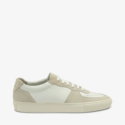 LOAKE Rush Suede Sneakers in White/Sand