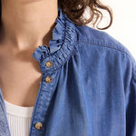 Soline Blouse in Indigo