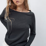 Sonoma L/S Top in Vintage Navy Blue