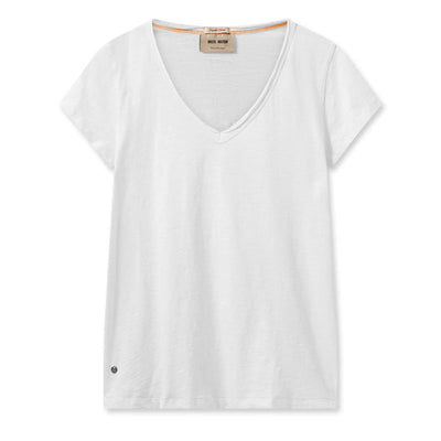 MOS MOSH MMTulli V-SS Basic Tee in White