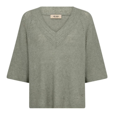 MOS MOSH MMTaci 3/4 V-Neck Knit in Shadow