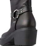 Amina Biker Boots in Black