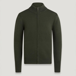 Sternway Zip Cardigan in Tile Green