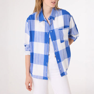 SACRECOEUR Elisa Shirt in Blue Check