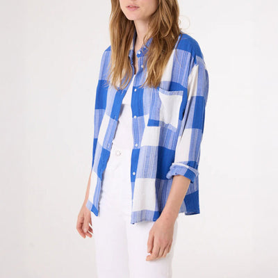 SACRECOEUR Elisa Shirt in Blue Check