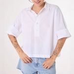 SACRECOEUR Jodie Boxy Shirt in White