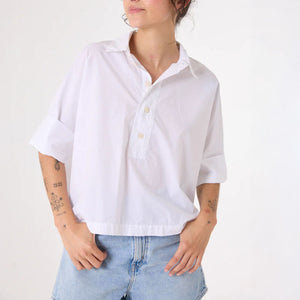 SACRECOEUR Jodie Boxy Shirt in White