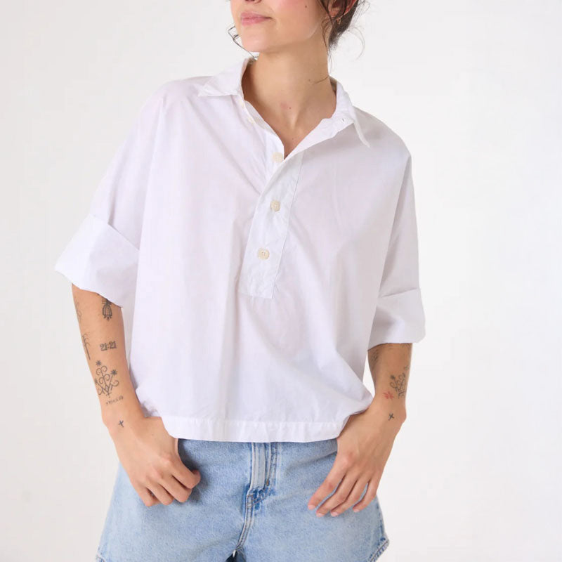 SACRECOEUR Jodie Boxy Shirt in White