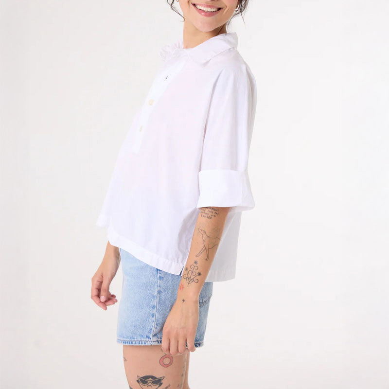 SACRECOEUR Jodie Boxy Shirt in White