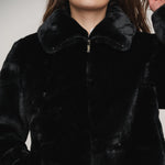 Sallie Faux Fur Jacket in Black