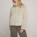 Sallie Faux Fur Jacket in Birch