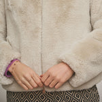 Sallie Faux Fur Jacket in Birch