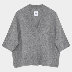 Selda Alpaca Mix Jumper in Grey Melange