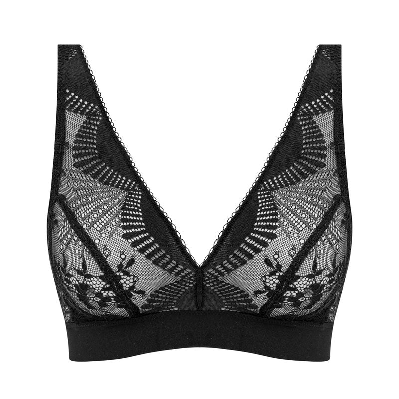 Sensu Lace Non Wired Bralette in Black