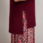 Sienna Snakeskin Print Pleated Skirt in Pink