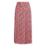 Sienna Snakeskin Print Pleated Skirt in Pink