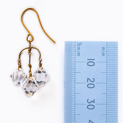 Small Diamond Earrings in Crystal Clear