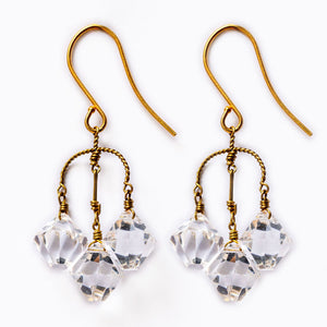 Small Diamond Earrings in Crystal Clear