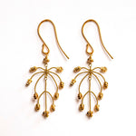 Small Leaf Earrings in Gold