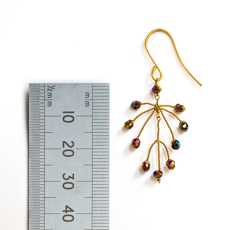 Small Leaf Earrings in Multi