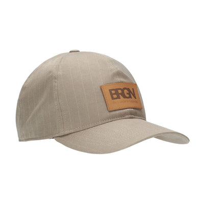 Solgren Cap in Taupe Pinstripe