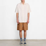 EDMMOND STUDIOS Souvenirs Short Sleeve Shirt in Plain Off White