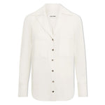 Spencer Silk V Neck Shirt in Cream