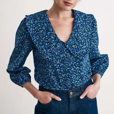 Emmie Blouse in Navy