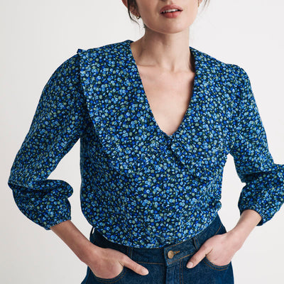 Emmie Blouse in Navy