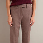 Tatum Wool Blend Tapered Trousers in Red/Black