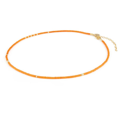 Beaded Necklace in Tangiers Orange