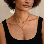 Beaded Necklace in Tangiers Orange