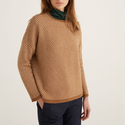 Textured Waffle Knit in Camel