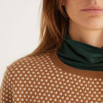 Textured Waffle Knit in Camel