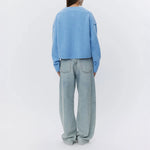 Ulrikke Soft Lambs Wool Jumper in Blue Melange