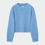 Ulrikke Soft Lambs Wool Jumper in Blue Melange