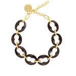 VANESSA BARONI Turtle Necklace in Dark Brown Marble