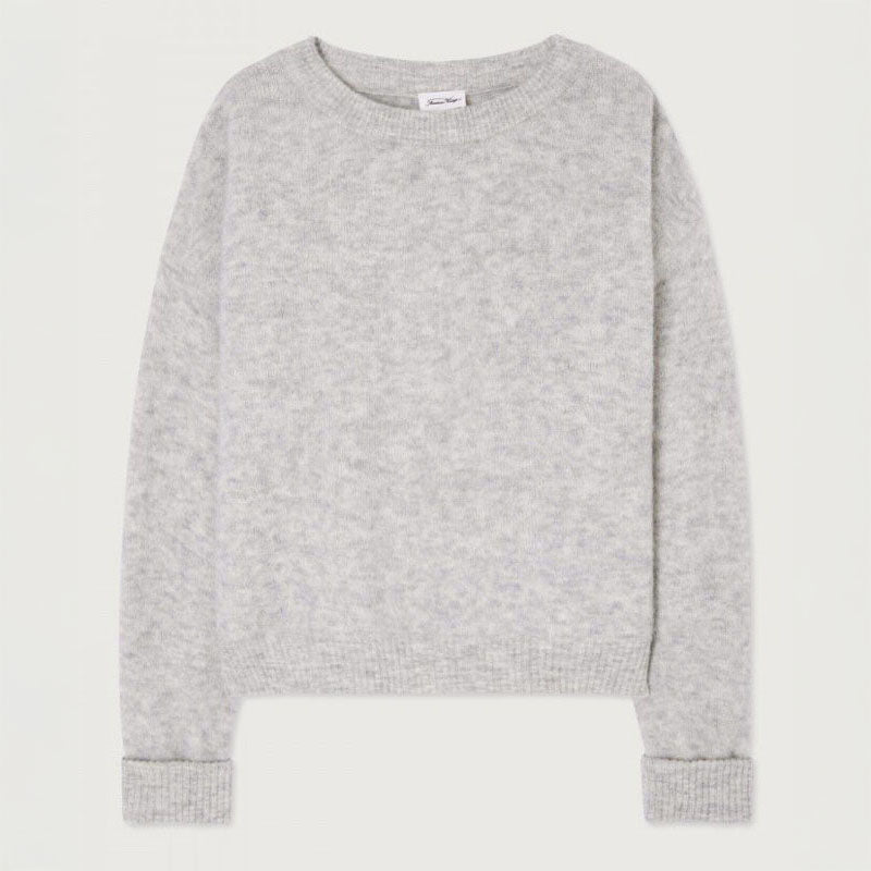 Vitow Jumper in Melange Light Grey