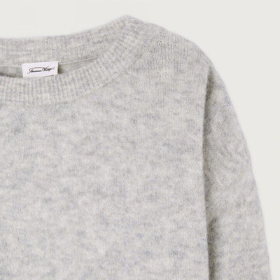 AMERICAN VINTAGE Vitow Jumper in Melange Light Grey