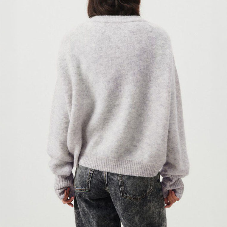 Vitow Jumper in Melange Light Grey