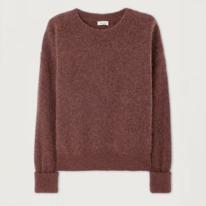 Vitow Round Neck Jumper in Chocolate Melange