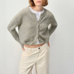 Vitow Cardigan in Melange Light Grey