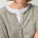 Vitow Cardigan in Melange Light Grey